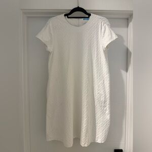 J. McLaughlin White Catalina Cloth Short Sleeve Dress